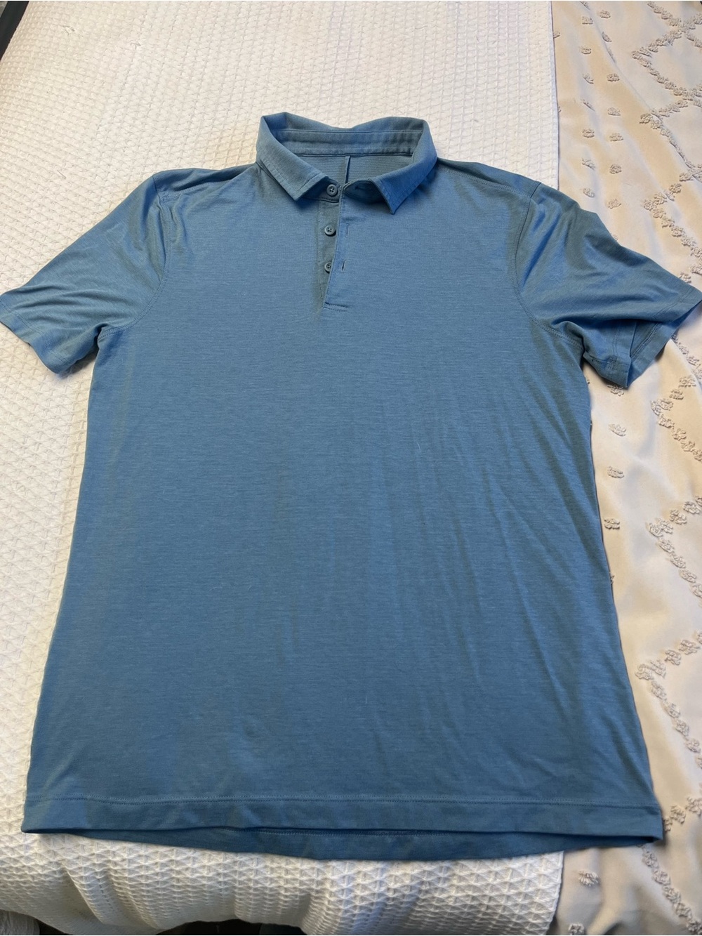 lululemon athletica Men's Heathered Slate Blue Polo